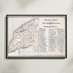 Aggershuus Fstning 1780 - Speciel Carte fra Norge