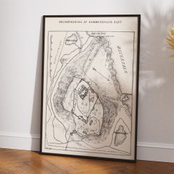 Hammershus Slot 1879 - Grundtegning