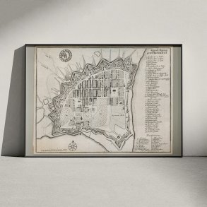 Fredericia 1768 - Grundtegning af byen