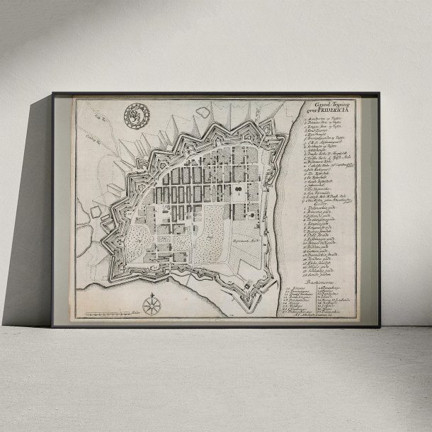 Fredericia 1768 - Grundtegning af byen