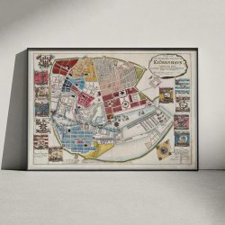 Kbenhavn 1769 - Carte over Den Kongelige Residensstad