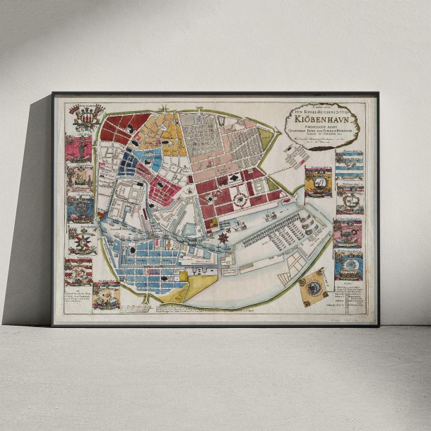 Kbenhavn 1769 - Carte over Den Kongelige Residensstad
