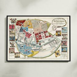 Kbenhavn 1769 - Carte over Den Kongelige Residensstad