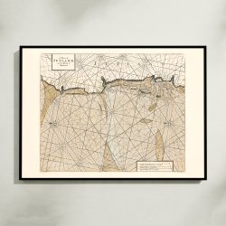 Chart of Jutland 1700 - Engelsk skort