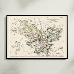 Vejle Amt 1827 - Kort &amp; plakat