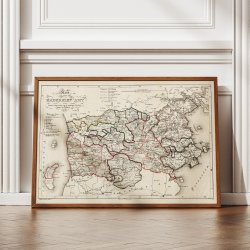 Haderslev Amt 1828 - Kort &amp; plakat