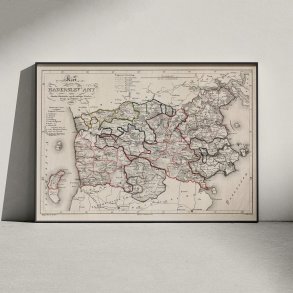 Haderslev Amt 1828 - Kort & plakat