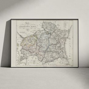 Kort over Aalborg Amt 1829 - Plakat