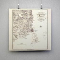 Kaart over Kjbenhavns Omegn 1830 - Plakat