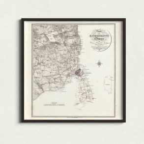 Kaart over Kjbenhavns Omegn 1830 - Plakat