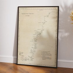 Ekspeditionskort 1830 - Capitaine Graahs rejse i stgrnland