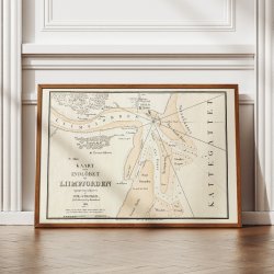 Indlbet til Limfjorden 1831 - Maritimt kort ved Hals