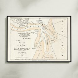 Indlbet til Limfjorden 1831 - Maritimt kort ved Hals