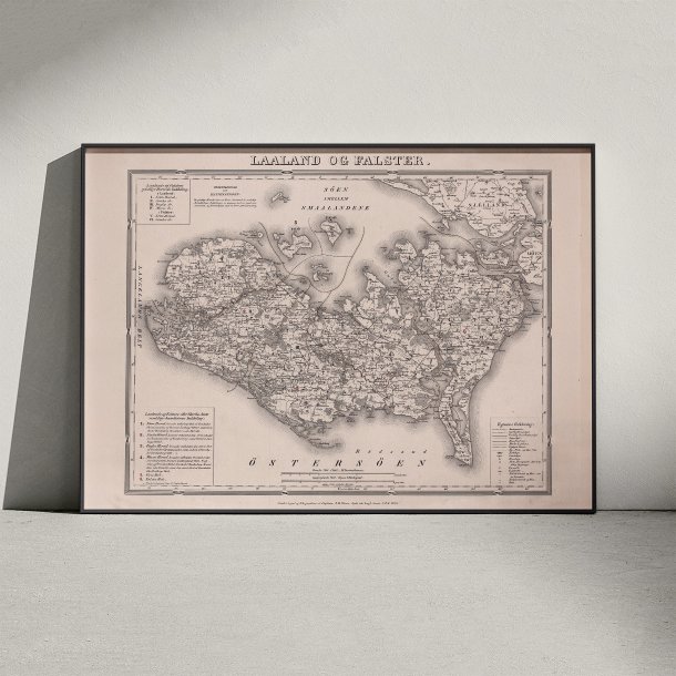 Laaland og Falster 1839 - Kort over Sydsjlland