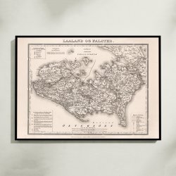 Laaland og Falster 1839 - Kort over Sydsjlland
