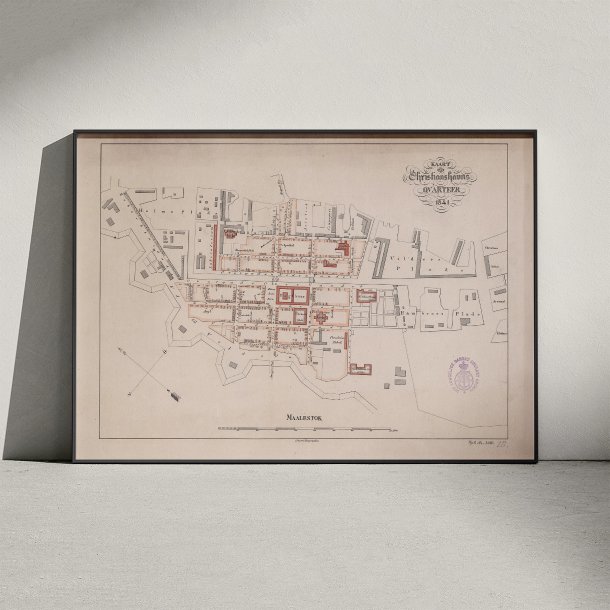 Christianshavn 1841 - Kvarterkort af Kbenhavn