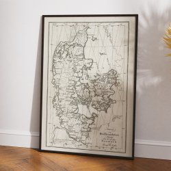 Solforklaringskort over Danmark 1820 - Plakat