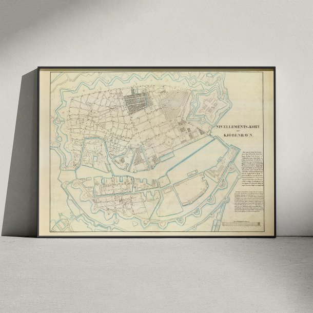 Nivellements-kort over Kbenhavn 1850