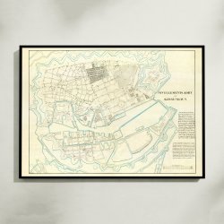 Nivellements-kort over Kbenhavn 1850