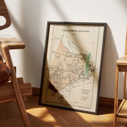 Frederiksberg Bydistrikt 1871 - Historisk bykort i farver