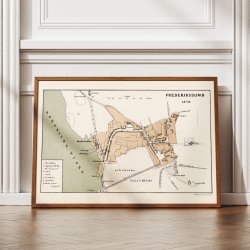 Frederikssund by 1870 - Trap bykort