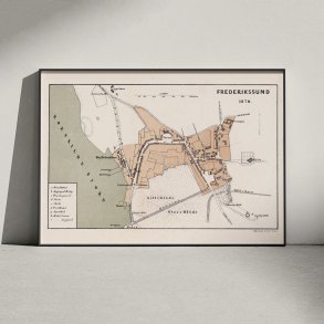 Frederikssund by 1870 - Trap bykort