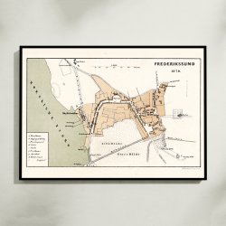 Frederikssund by 1870 - Trap bykort