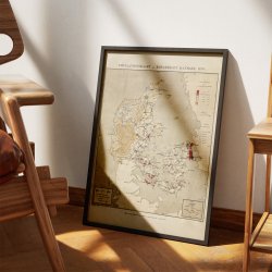 Populationskort over Danmark 1870