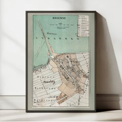 Bogense 1873 - Bykort i farver