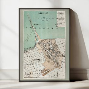 Bogense 1873 - Bykort i farver