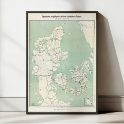 Danmark 1875 - Fransk-dansk institutionskort