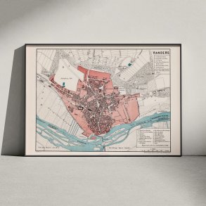 Randers 1875 - Bykort i farver