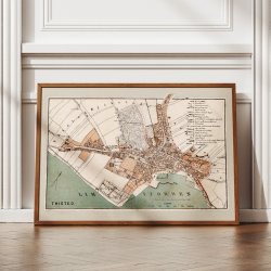 Thisted Bykort 1875 - Farvekort af A. Bull