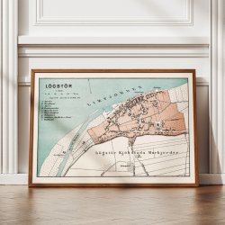 Lgstr by 1875 - Historisk bykort