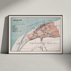 Lgstr by 1875 - Historisk bykort