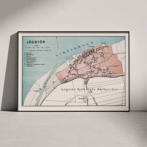 Lgstr by 1875 - Historisk bykort