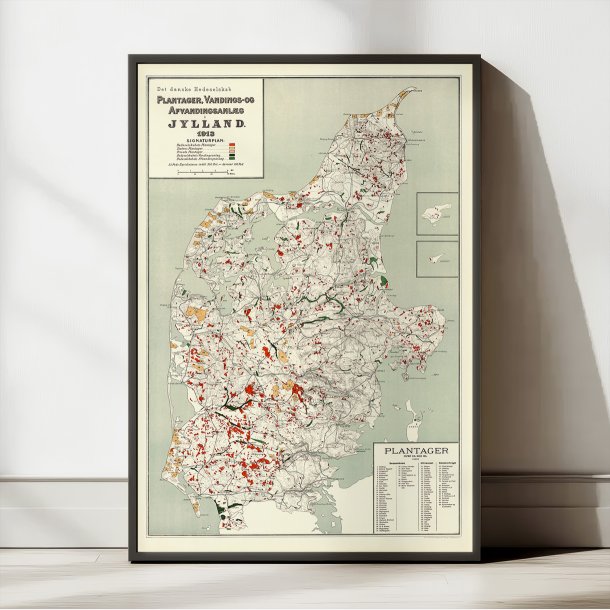 Jylland 1913 - Plantager og afvandingsanlg