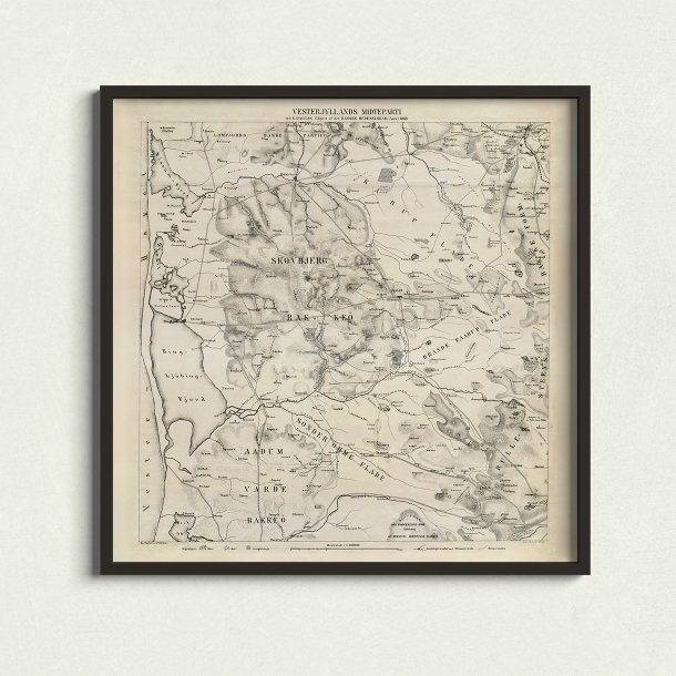 Vestjylland 1868 - Dalgas' hjdekurvekort