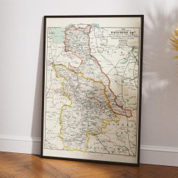 stlige del af Ringkjbing Amt 1873 - Kort