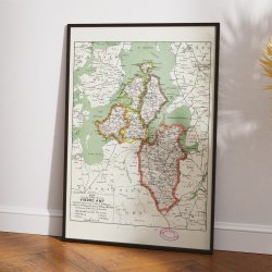 Viborg Amt Vest 1873 - Kort