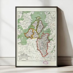 Viborg Amt Vest 1873 - Kort