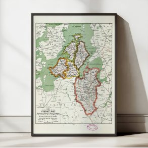 Viborg Amt Vest 1873 - Kort