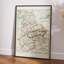 Viborg Amt st 1873 - Kort