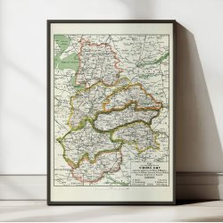 Viborg Amt st 1873 - Kort