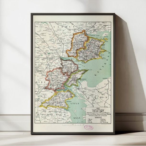 Vejle Amt st 1873 - Kort