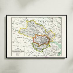 Vejle Amt Vest 1873 - Kort