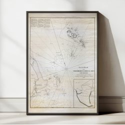 Frederikshavn Havn og Rev 1836 - Kort