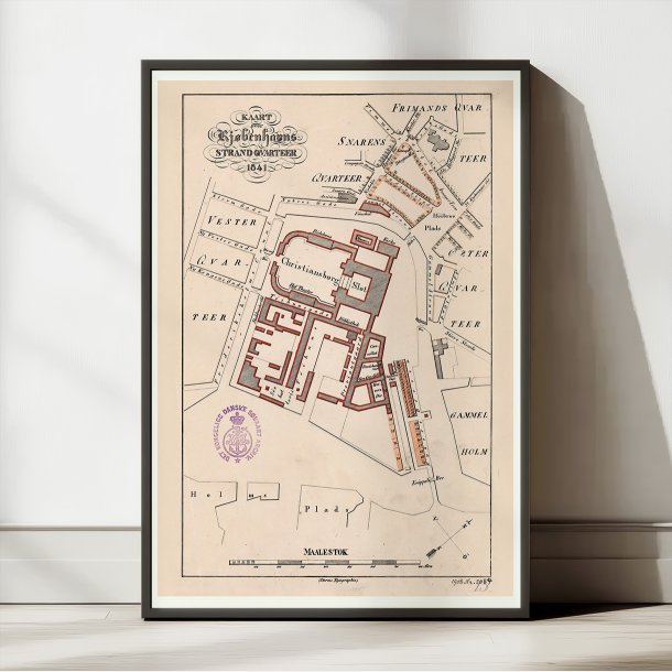 Kbenhavn Strandkvarter 1841 - Bykort