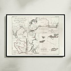 Danske kolonier 1825 - Ostindien, Vestindien &amp; Guldkysten