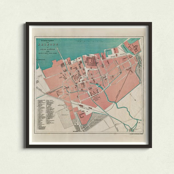 Aalborg Bykort 1876 - Kort